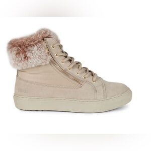 COUGAR Danica Rabbit Fur-Trim High-Top Sneakers